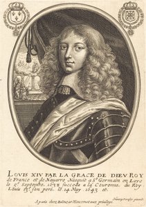 Ludvig XIV, konge af Frankrig af Balthasar Moncornet after Henry Stresor