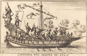Kaptajn på Armata de Colco af Balthasar Moncornet after Remigio Cantagallina