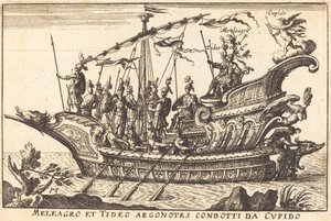 Meleager og Tydeus førte Argonauterne til Amor af Balthasar Moncornet after Remigio Cantagallina