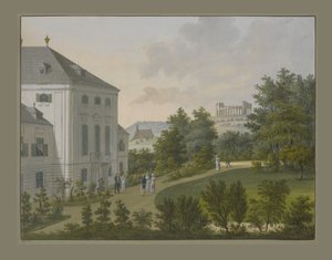 Hunyadi Castle, Maria Enzersdorf, ca. 1815 (wc og gouache på papir)