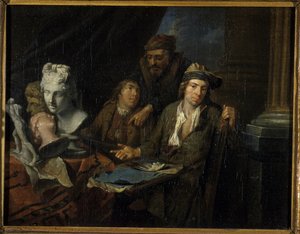 Kunstnerstudie, 1703 af Balthasar van den Bossche