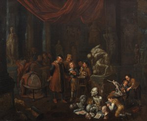 Billedhuggerens atelier af Balthasar van den Bossche