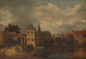Udsigt over byen Haarlem af Balthasar van der Veen