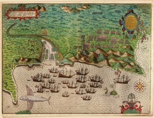 Indtagelse af Santiago på Kap Verde, 1585