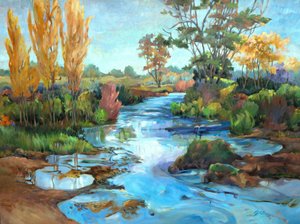 Marais De Cygnes, ca. 1990-2005 (olie på lærred) af Barbara Cleary