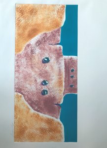 Pueblo Series 1, ca. 1980-90 (monotypi) af Barbara Cleary