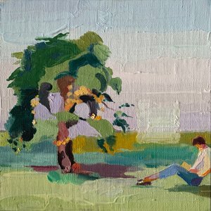 Bank bank, 2020 af Barbara Hoogeweegen