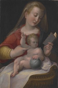 Madonna og barn, ca. 1580-85 (olie på lærred)
