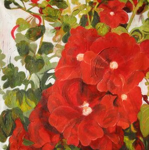 Levende røde blomster
