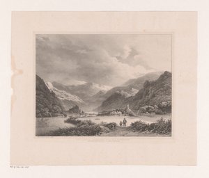 Udsigt over Ahr-dalen The Earth Valley (titel på objekt) af Barend Cornelis Koekkoek