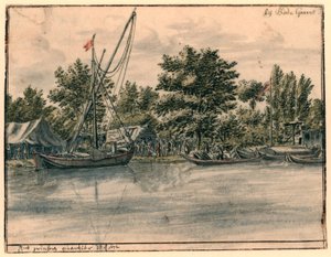 Udsigt over Willem III’s kvarter nær Bodegraven af Barend Klotz (possibly)
