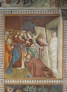 Scene fra Det Nye Testamente: Lazarus opstandelse (fresko) af Barna da Siena