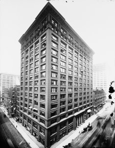 Marquette Building, Chicago, Illinois, USA, ca. 1900 (s/h-billede)