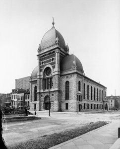 Sinai Congregation, Chicago, Illinois, USA, ca. 1900 (s/h-billede) af Barnes and Crosby