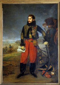 Preussen-kampagne: "" Portrait en pied du Comte de Lasalle, general de division (1775-1809), modtog overgivelsen af garnisonen i Stettin (Szczecin) den 30. oktober 1806"" Maleri af Antoine Jean Gros (1771-1835)