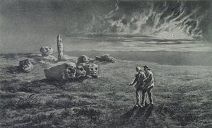 Pierres Sottes, illustration til Legendes Rustiques af George Sand (1804-76) 1858 af Maurice Sand