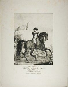 Napoleon ledsaget af sine gode mænd, vender tilbage til Frankrig den 1. marts 1815 af Baron François Pascal Simon Gérard