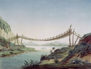 Rebbro nær Penipe, krydser Chambo-floden, Mexico, 1810