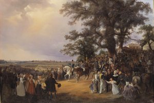 Anmeldelse i Ladugardsgarde Fields under tsar Nicholas-besøg i 1838 af Baron Karl Stefan Bennet