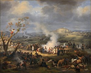 Napoleon med sine tropper på tærsklen til slaget