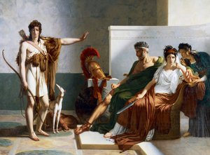 Hippolytus afviser Phaedras anklager, Phaedra og Hippolytus
