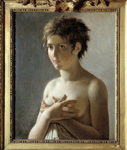Portræt af en pige i bust-maleri af Pierre Narcisse (Pierre-Narcisse) Guerin (1774-1833) af Baron Pierre Narcisse Guerin