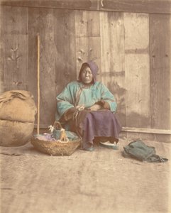 [Kinesisk kvinde sidder med kurv], 1870