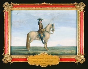 Nr. 9 En grå hest fra den spanske rideskole, fra stutteriet af greven af Kaunitz i Bøhmen (wc på papir) af Baron Reis Eisenberg