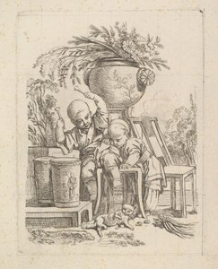 To børn, en spiller på tromme. af Baron de Thiers Louis Antoine Crozat