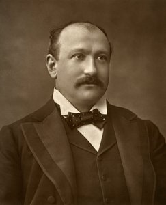 Den britiske skuespiller Augustus Harris i Human Nature, 1886