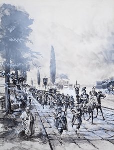 En romersk legion (gouache på papir) af Barrie Linklater