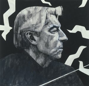Portræt af Herbert von Karajan, illustration til The Sunday Times, 1970