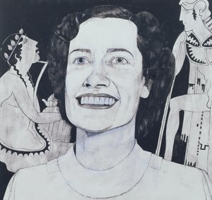 Portræt af Joan Sutherland, illustration til The Sunday Times, 1970