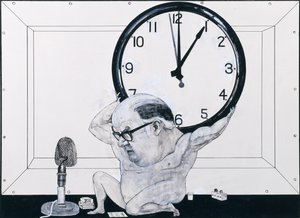 Portræt af William Hardcastle, illustration til The Radio Times, 1970