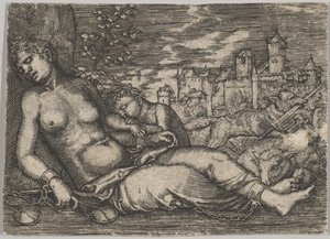 Der Welt Lauf Sleeping Justice kopi, begyndelsen af det 16. århundrede. af Barthel Beham