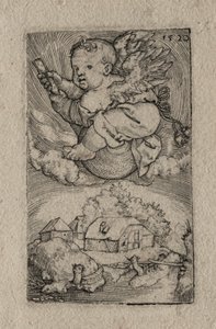 Genius ridning på en bold, 1520. af Barthel Beham
