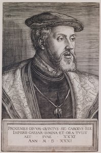 Portræt af Charles Quint af Barthel Beham