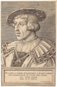 Portræt af kejser Ferdinand I 1503-1564, 1531. af Barthel Beham