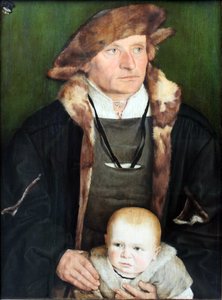 Portræt af Hans Urmiller og hans søn af Barthel Beham