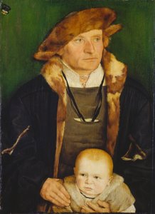 Portræt af Hans Urmiller og hans søn af Barthel Beham