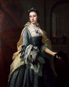Portræt af Catherine Havers (olie på lærred) af Barthelemy (attr. to) Du Pan