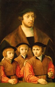 Portræt af en mand og hans tre sønner, slutningen af 1530