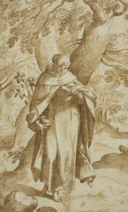 Saint Dominic Reading, ca. 1573 af Bartholomaeus Spranger