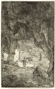 Grotte og brødre, fra The Ruins of Rome af Bartholomeus Breenbergh