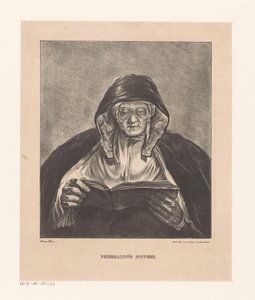 Portræt af en gammel kvinde, der læser Rembrandts mor (titel på objekt)