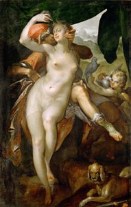 Venus og Adonis af Bartholomeus Spranger