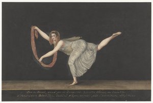 Danser Annette Köbler, pas-the-shawl performeren af Bartholomeus Ziesenis