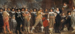 Militskompagni i distrikt VIII under kommando af kaptajn Roelof Bicker Officerer og andre borgergarde fra VIII-distriktet i Amsterdam under kommando af kaptajn Roelof Bicker og løjtnant Jan Michielsz Blaeuw