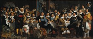 Fejringen af freden i Münster, 18. juni 1648, i hovedkvarteret for crossbowmens civi