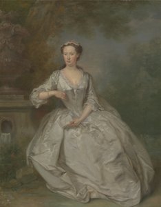 En dame med en bog, ca. 1730-40 (olie på lærred)